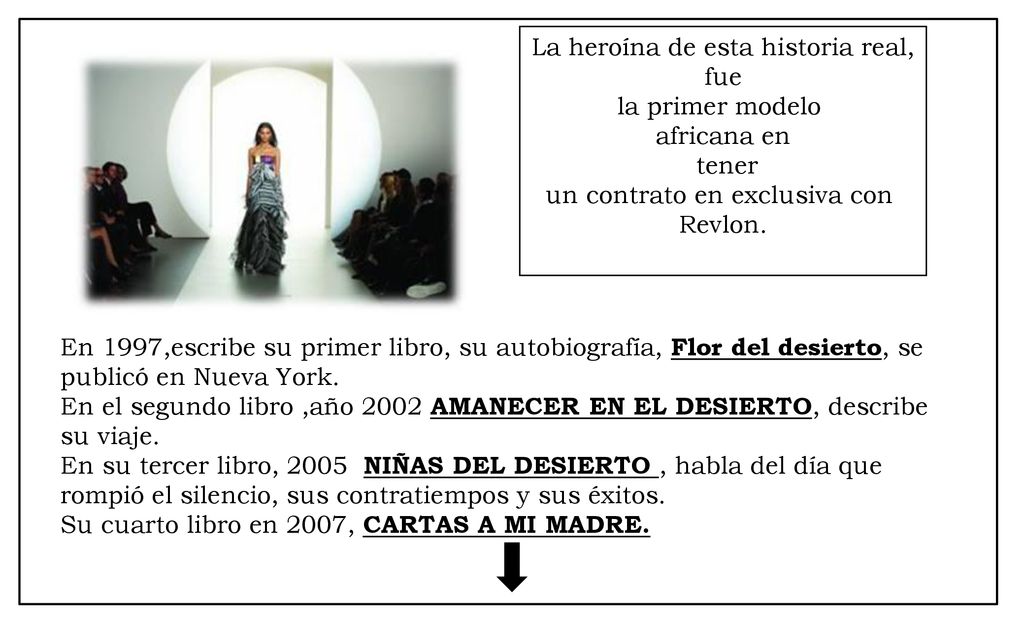 La heroína de esta historia real, fue la primer modelo africana en