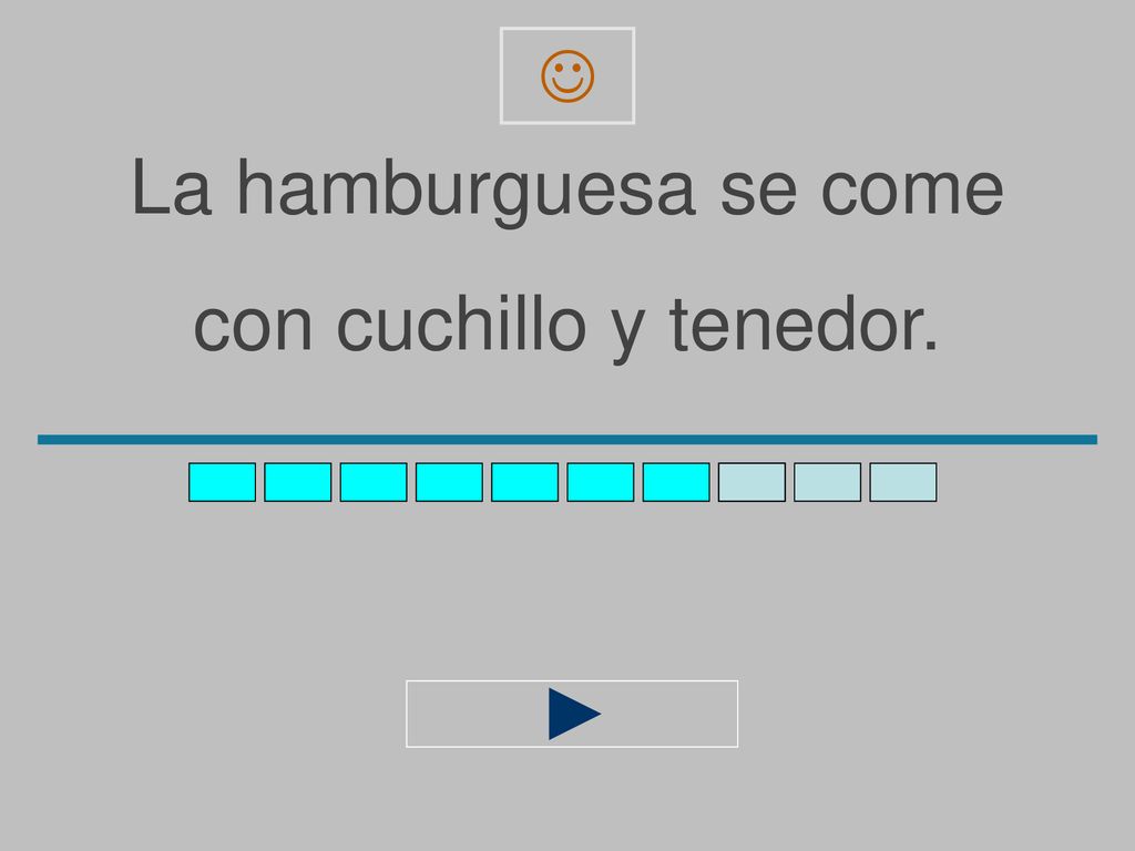  La hamburguesa se come con cuchillo y tenedor.