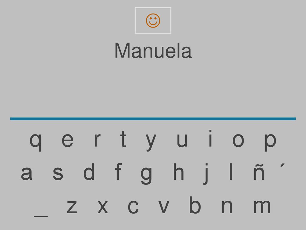  Manuela. q e r t y u i o p.