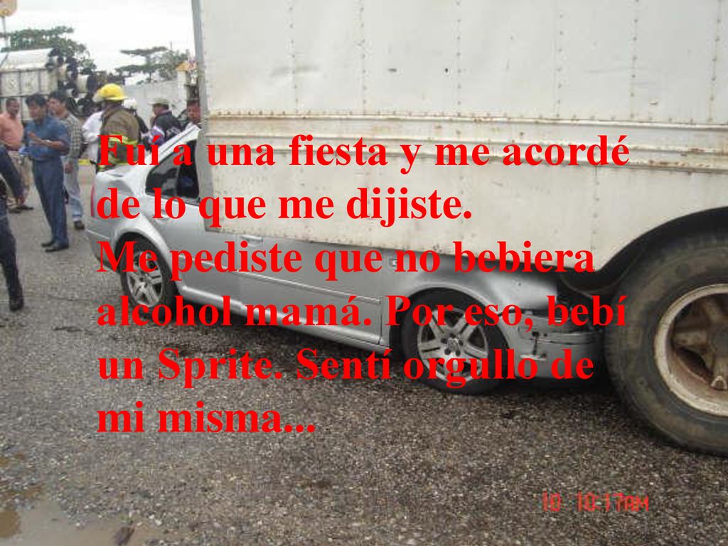 Fuí a una fiesta y me acordé de lo que me dijiste.