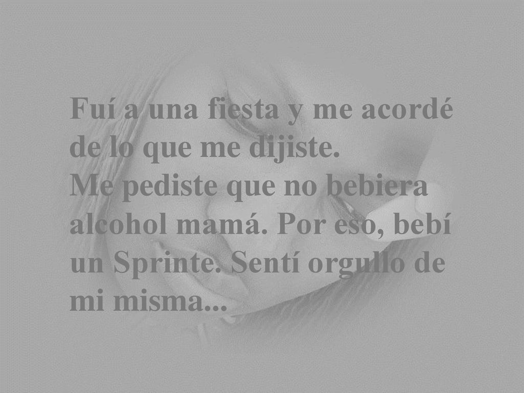 Fuí a una fiesta y me acordé de lo que me dijiste.
