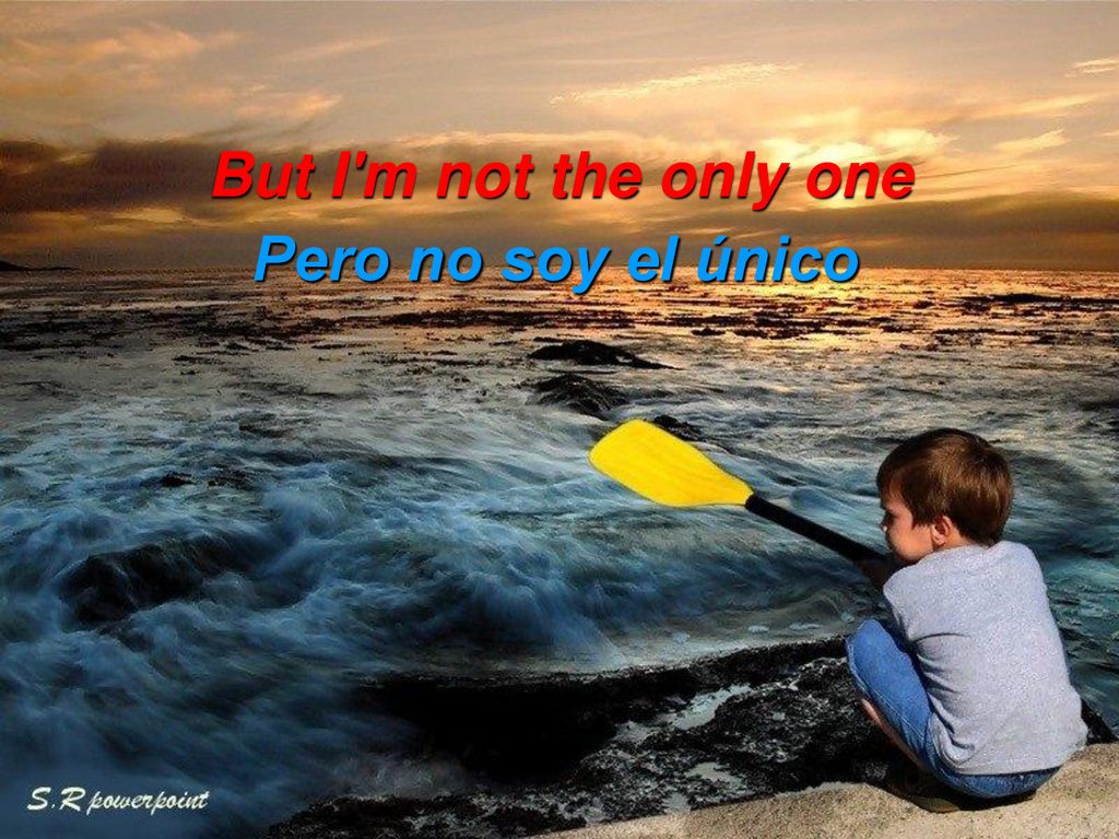 But I m not the only one Pero no soy el único