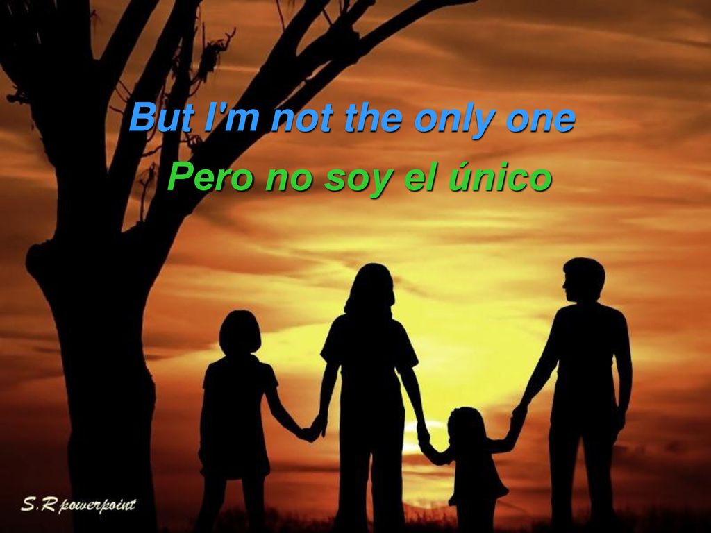But I m not the only one Pero no soy el único