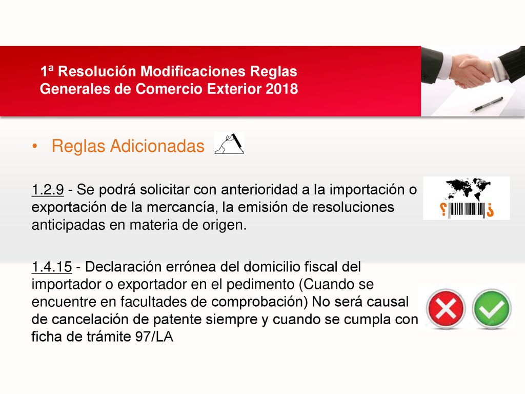 1ª Resolución Modificaciones Reglas Generales de Comercio Exterior 2018