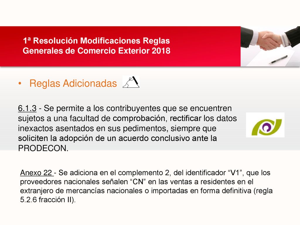 1ª Resolución Modificaciones Reglas Generales de Comercio Exterior 2018