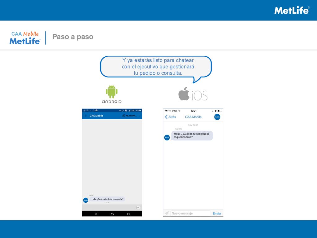 Paso a paso Y ya estarás listo para chatear