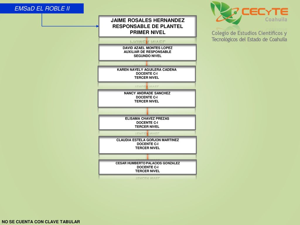 EMSaD EL ROBLE II JAIME ROSALES HERNANDEZ RESPONSABLE DE PLANTEL