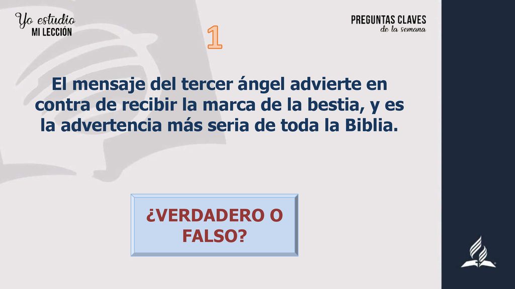 1 El mensaje del tercer ángel advierte en contra de recibir la marca de la bestia, y es la advertencia más seria de toda la Biblia.