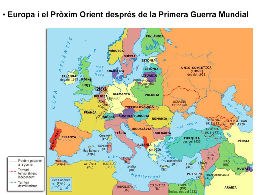 Europa i el Pròxim Orient després de la Primera Guerra Mundial