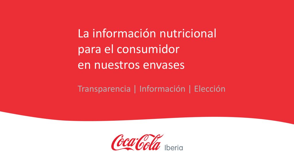 La información nutricional para el consumidor en nuestros envases