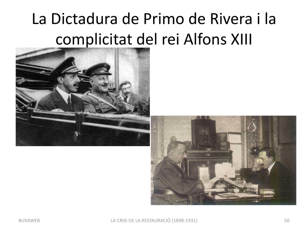 La Dictadura de Primo de Rivera i la complicitat del rei Alfons XIII