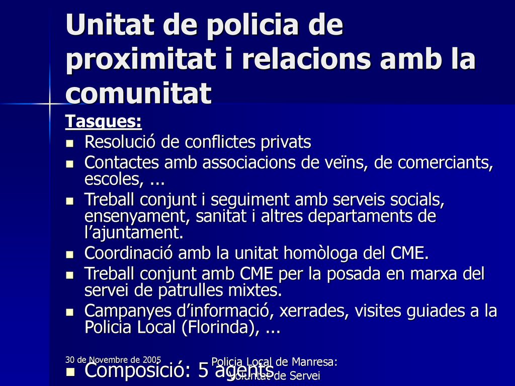 Unitat de policia de proximitat i relacions amb la comunitat