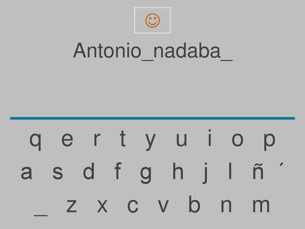 q e r t y u i o p a s d f g h j l ñ ´ _ z x c v b n m Antonio_nadaba_