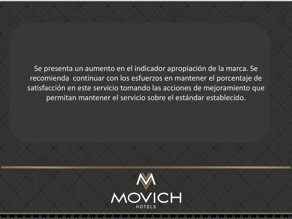 Se presenta un aumento en el indicador apropiación de la marca