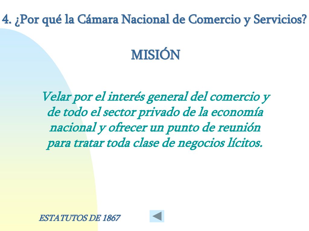 MISIÓN 4. ¿Por qué la Cámara Nacional de Comercio y Servicios