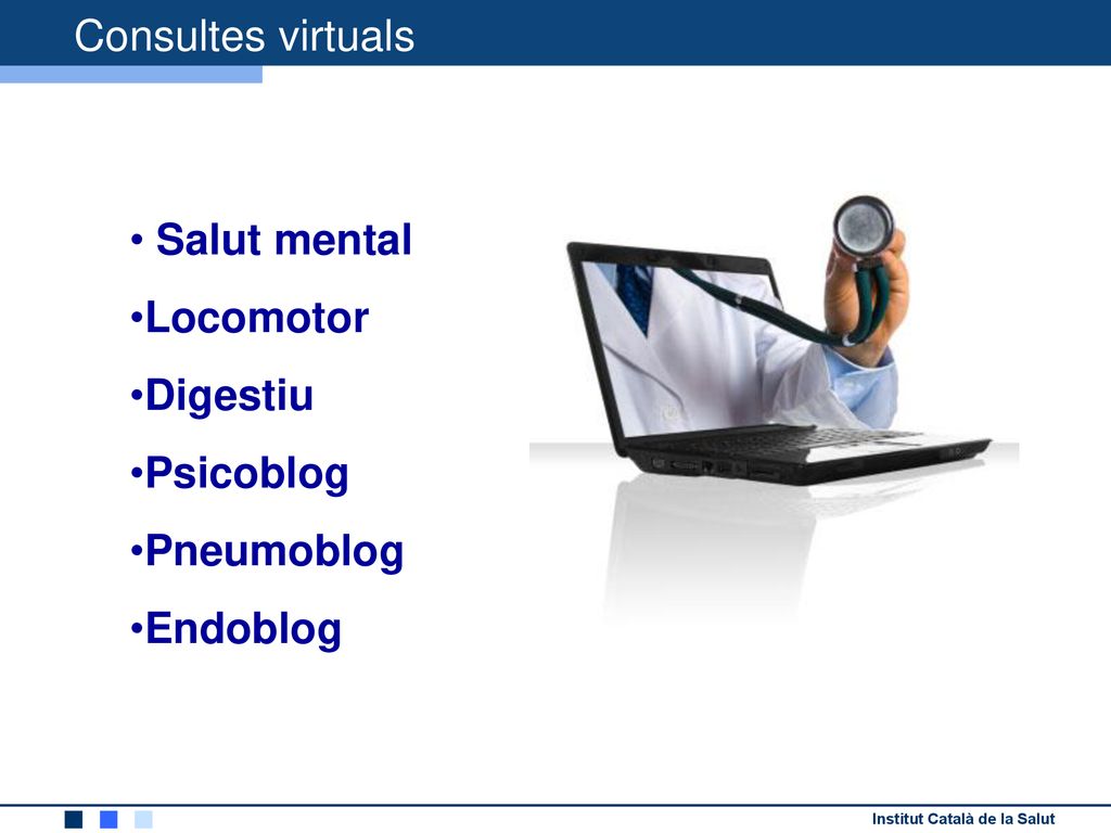 Consultes virtuals Salut mental Locomotor Digestiu Psicoblog Pneumoblog Endoblog