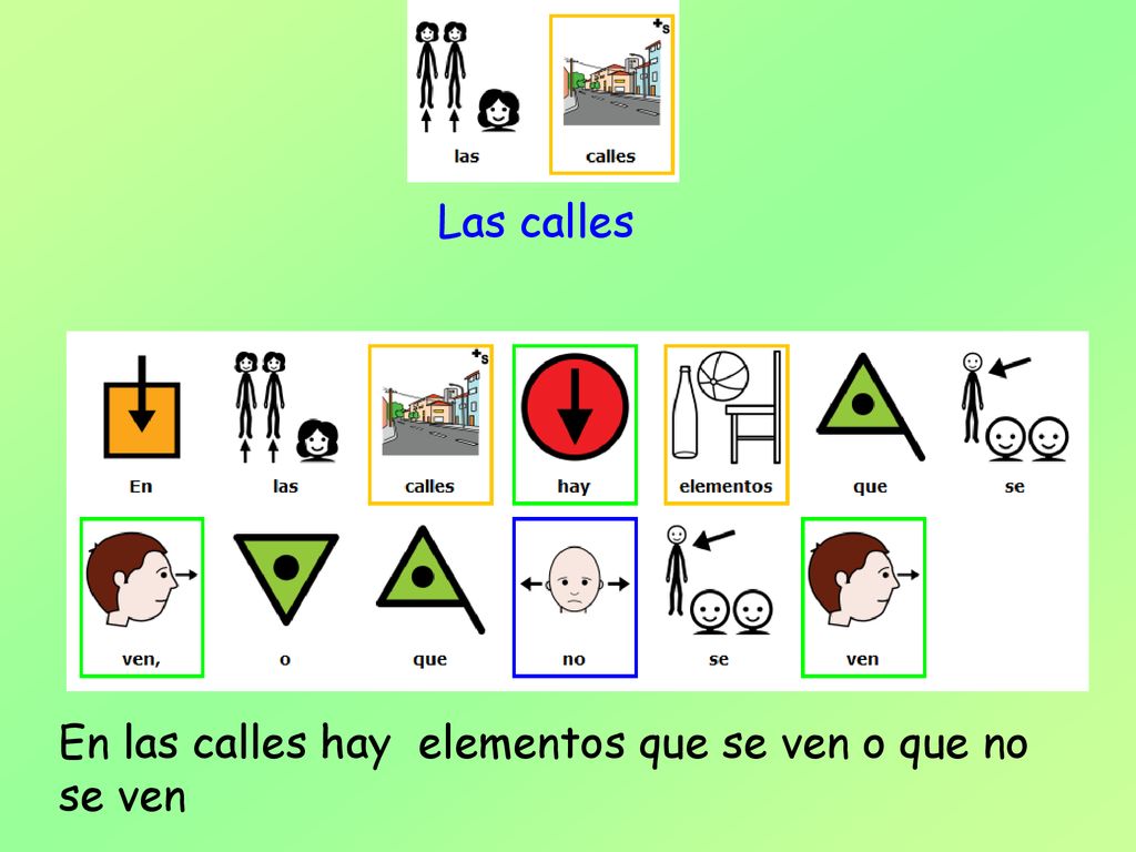 Las calles En las calles hay elementos que se ven o que no se ven