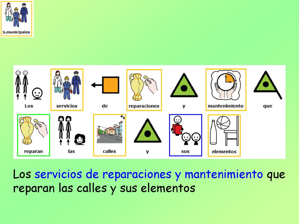 Los servicios de reparaciones y mantenimiento que reparan las calles y sus elementos