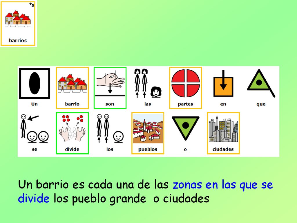 Un barrio es cada una de las zonas en las que se divide los pueblo grande o ciudades