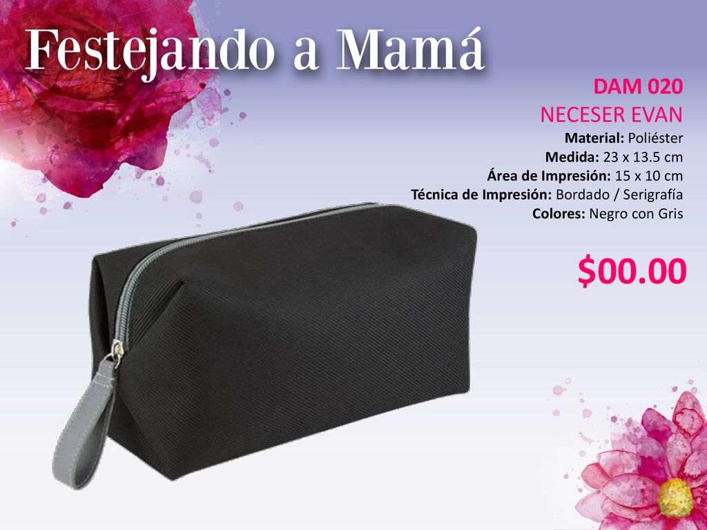 $00.00 DAM 020 NECESER EVAN Material: Poliéster Medida: 23 x 13.5 cm
