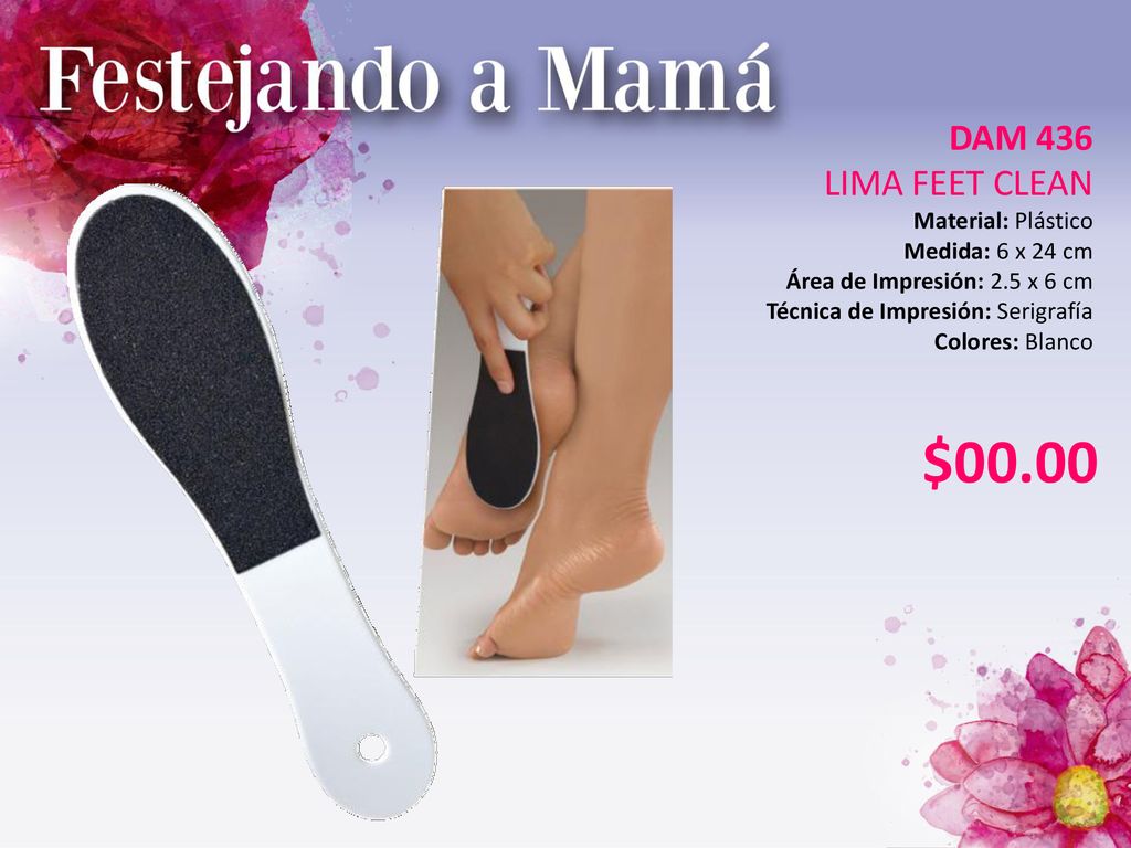 $00.00 DAM 436 LIMA FEET CLEAN Material: Plástico Medida: 6 x 24 cm