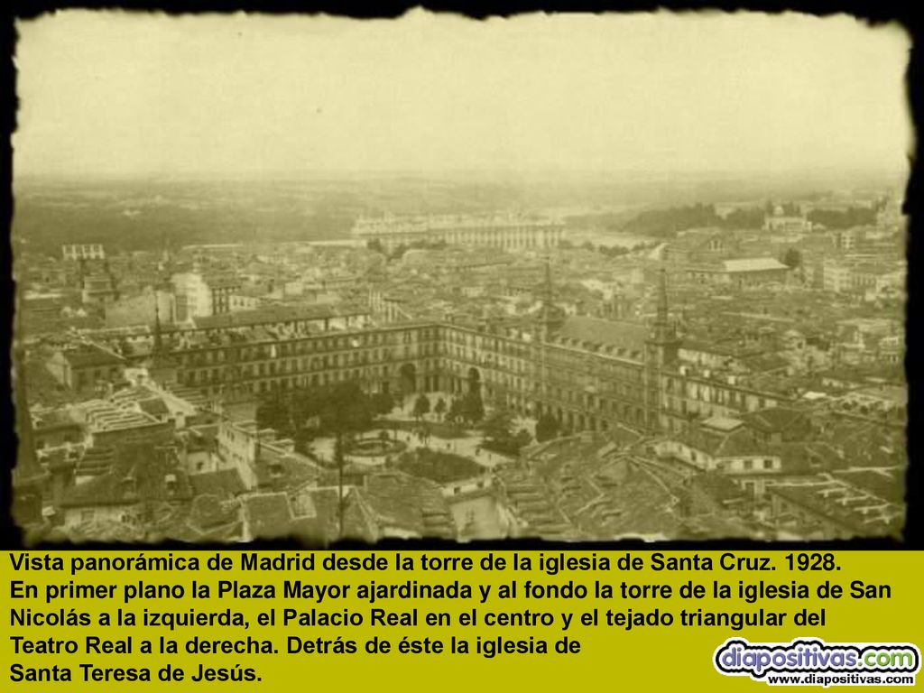 Vista panorámica de Madrid desde la torre de la iglesia de Santa Cruz