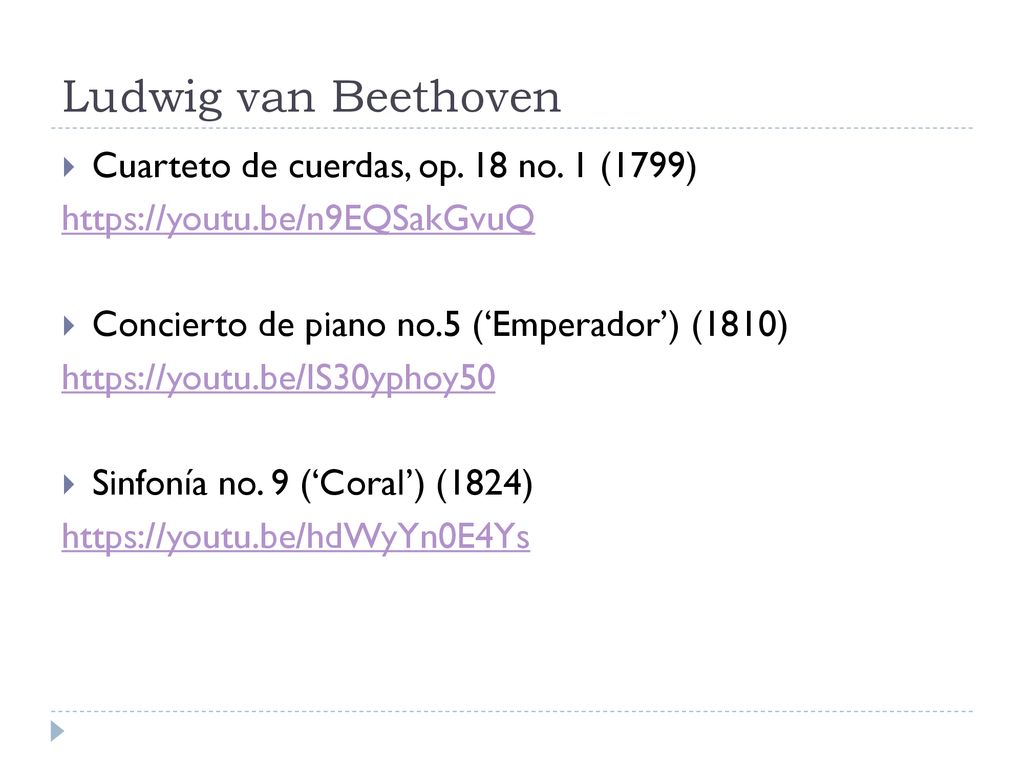 Ludwig van Beethoven Cuarteto de cuerdas, op. 18 no. 1 (1799)