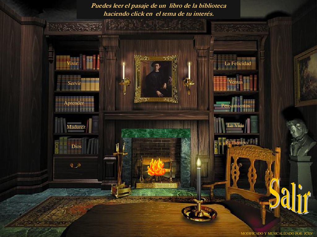 Puedes leer el pasaje de un libro de la biblioteca haciendo click en el tema de tu interés.