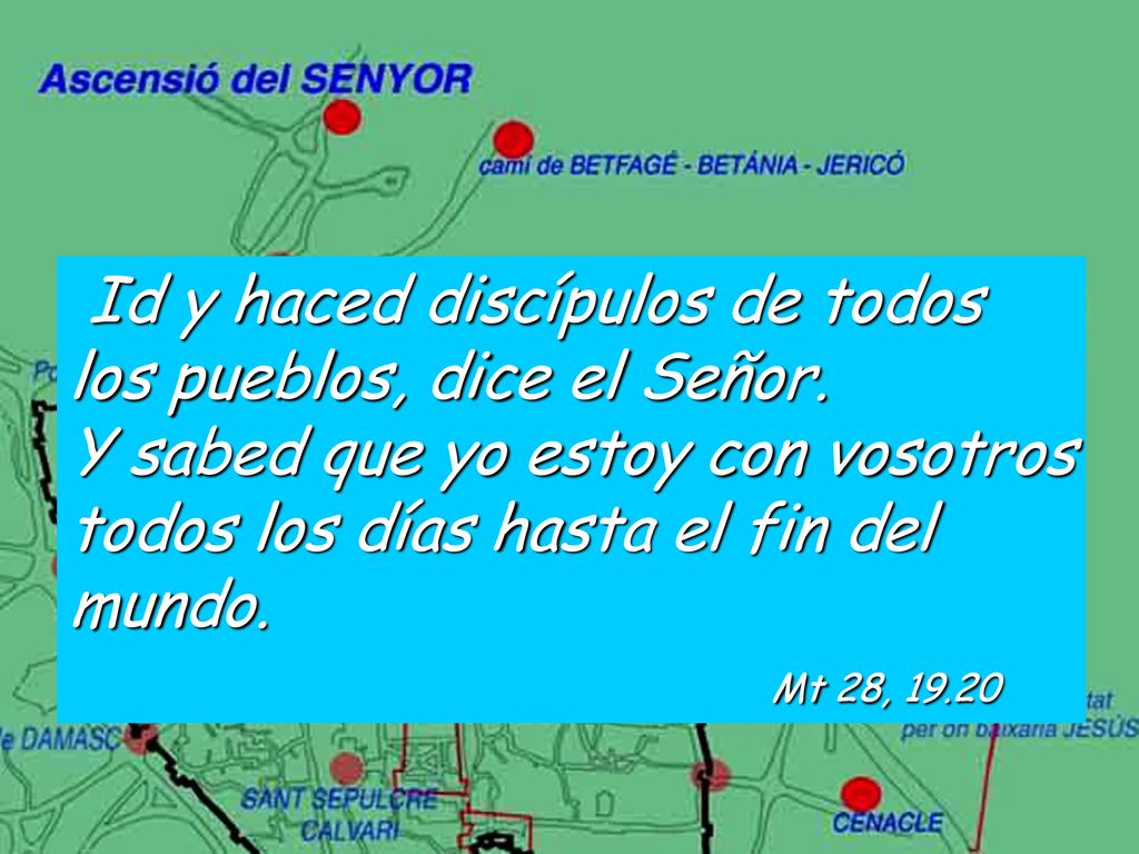 Id y haced discípulos de todos los pueblos, dice el Señor.