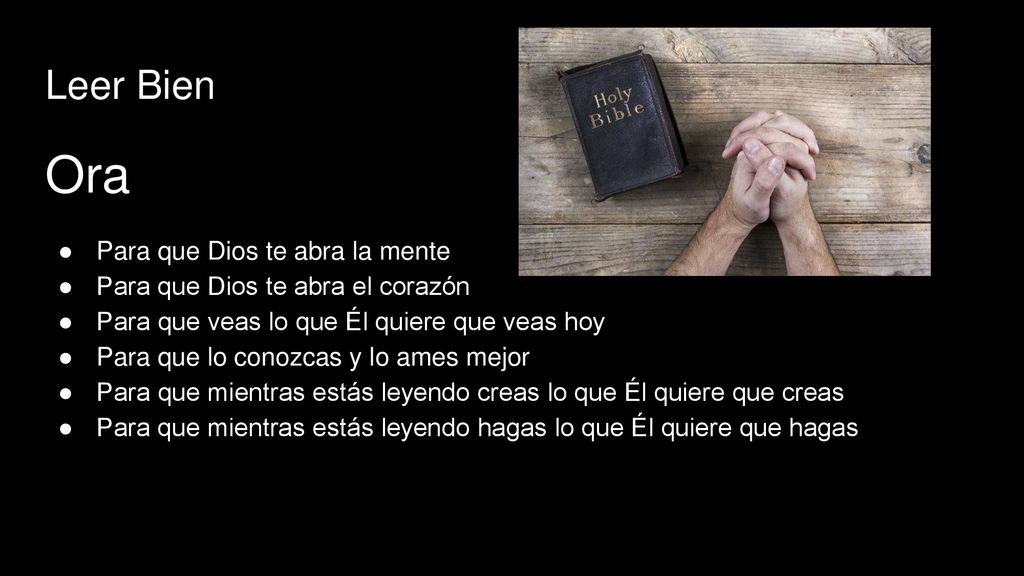 Ora Leer Bien Para que Dios te abra la mente