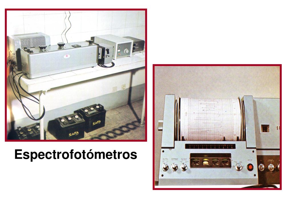 Instrumentos muy utilizados en los laboratorios de física y química para caracterización de numerosas sustancias , en la foto de la derecha los resultados de los análisis quedan registrados en un grafico.