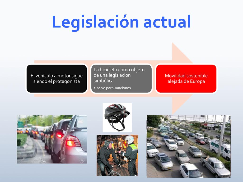 Legislación actual El vehículo a motor sigue siendo el protagonista