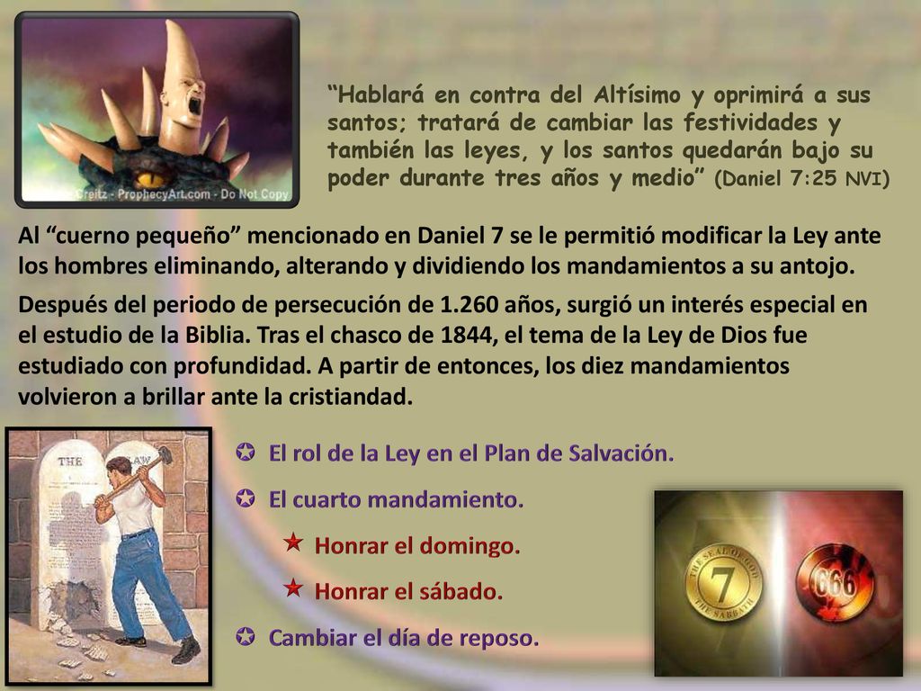 El rol de la Ley en el Plan de Salvación. El cuarto mandamiento.