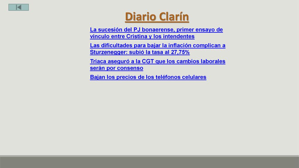 Diario Clarín La sucesión del PJ bonaerense, primer ensayo de vínculo entre Cristina y los intendentes.