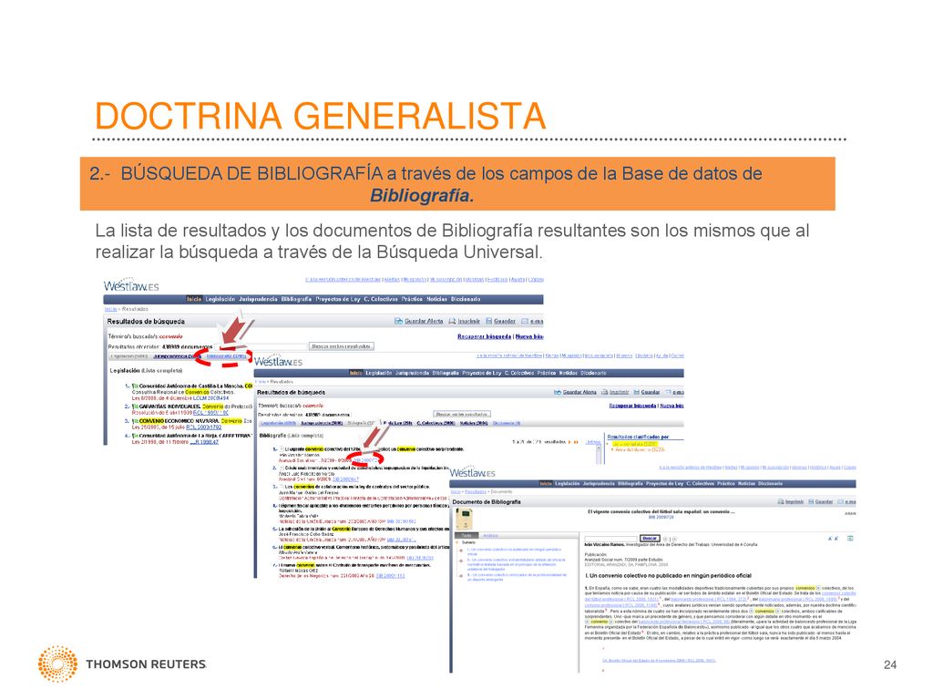 DOCTRINA GENERALISTA 2.- BÚSQUEDA DE BIBLIOGRAFÍA a través de los campos de la Base de datos de Bibliografía.