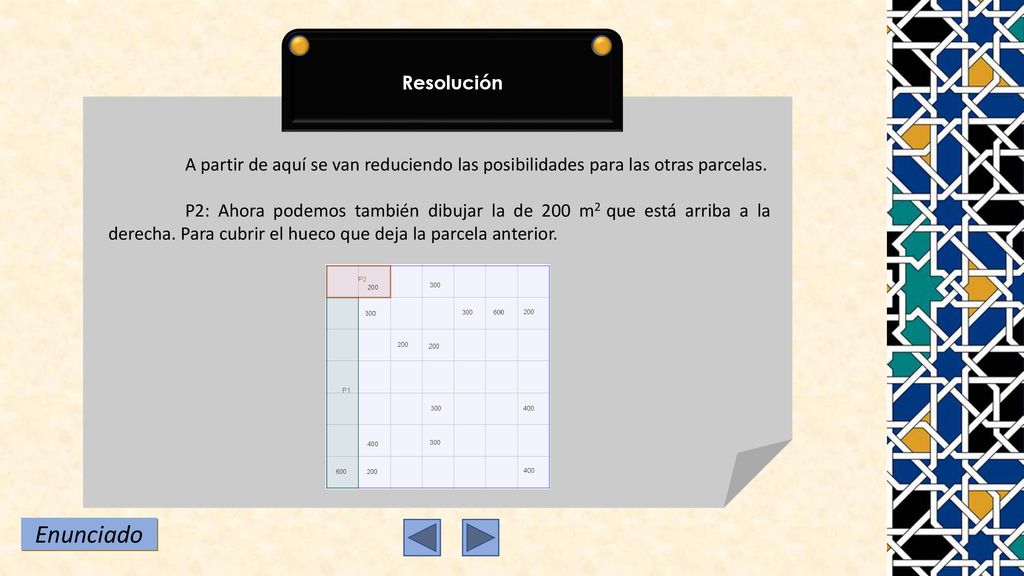Resolución A partir de aquí se van reduciendo las posibilidades para las otras parcelas.