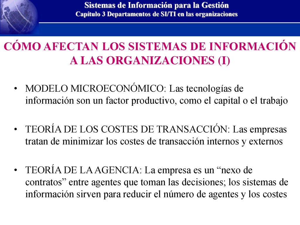 CÓMO AFECTAN LOS SISTEMAS DE INFORMACIÓN A LAS ORGANIZACIONES (I)