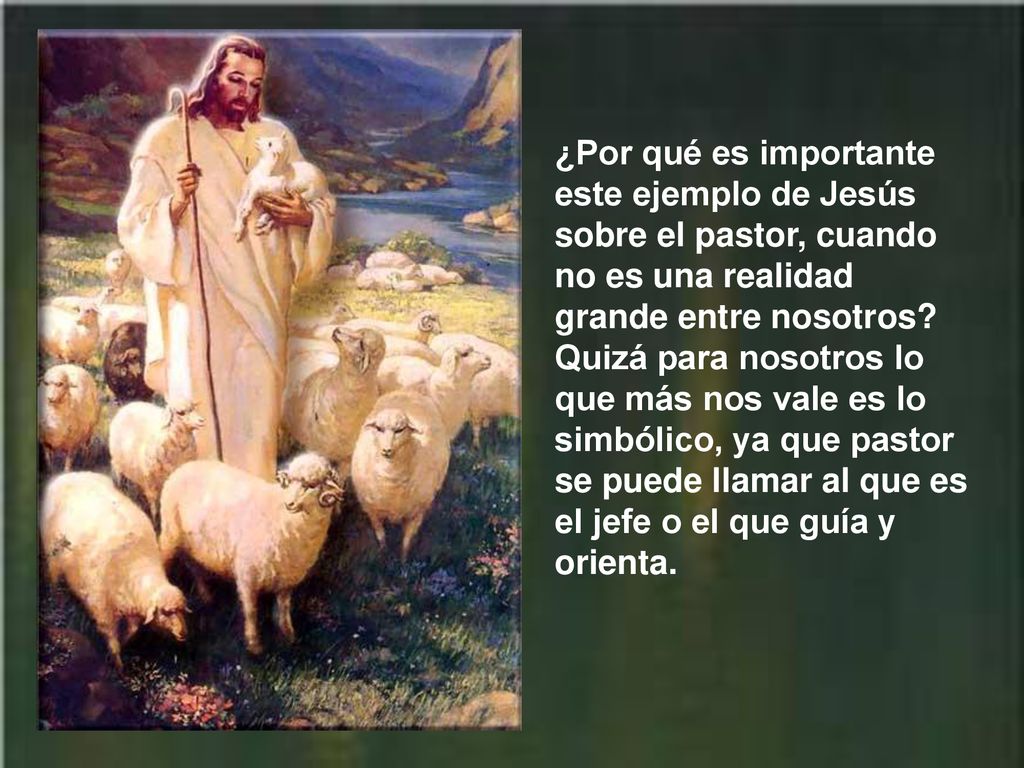 ¿Por qué es importante este ejemplo de Jesús sobre el pastor, cuando no es una realidad grande entre nosotros.