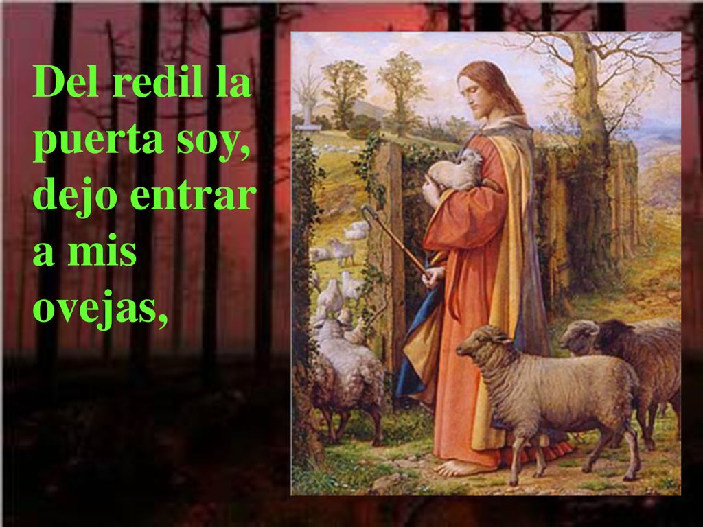 Del redil la puerta soy, dejo entrar a mis ovejas,