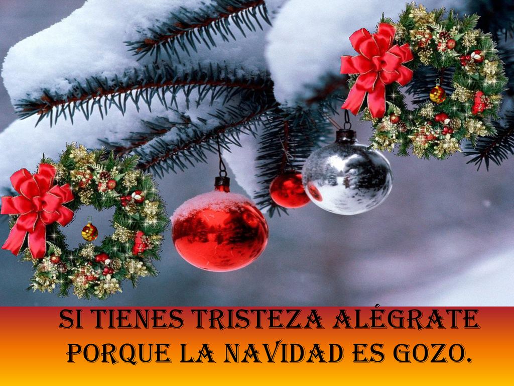 Si tienes tristeza alégrate porque la navidad es gozo.