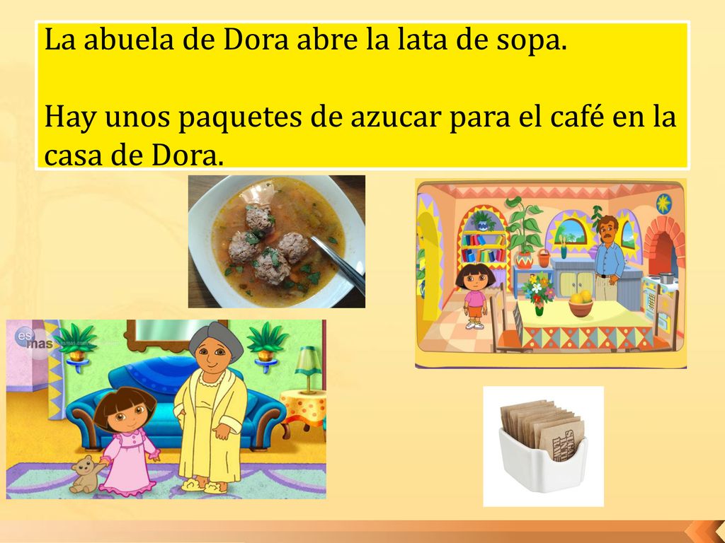 La abuela de Dora abre la lata de sopa