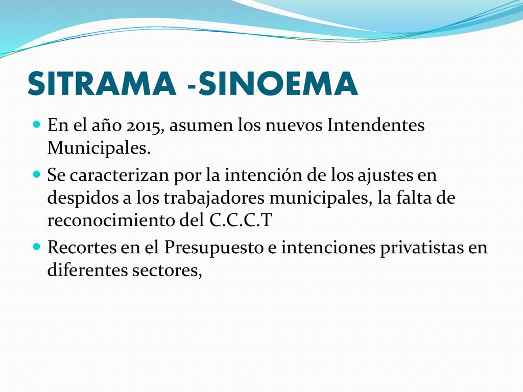SITRAMA -SINOEMA En el año 2015, asumen los nuevos Intendentes Municipales.