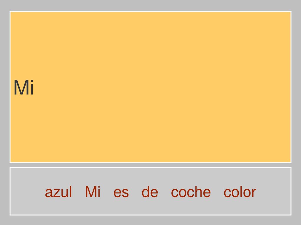 azul Mi es de coche color