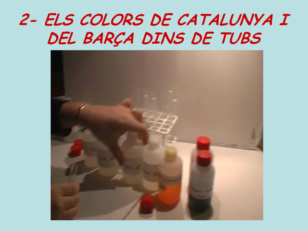2- ELS COLORS DE CATALUNYA I DEL BARÇA DINS DE TUBS
