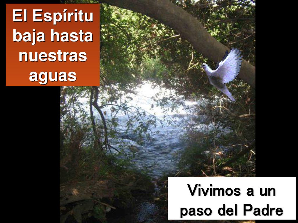 El Espíritu baja hasta nuestras aguas Vivimos a un paso del Padre