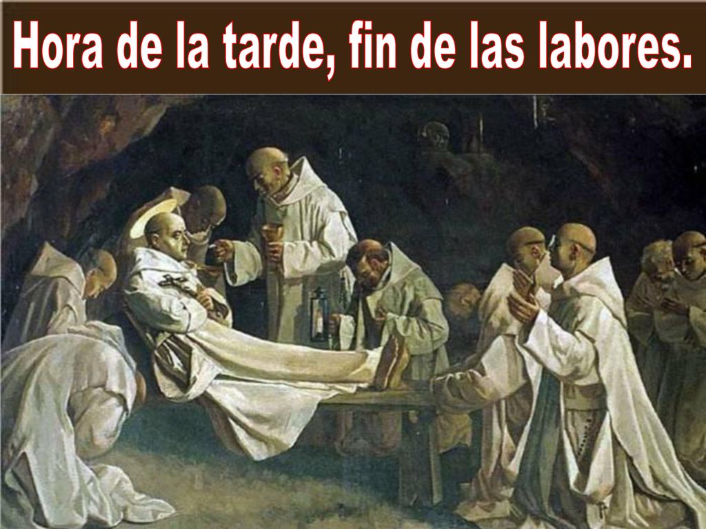 Hora de la tarde, fin de las labores.