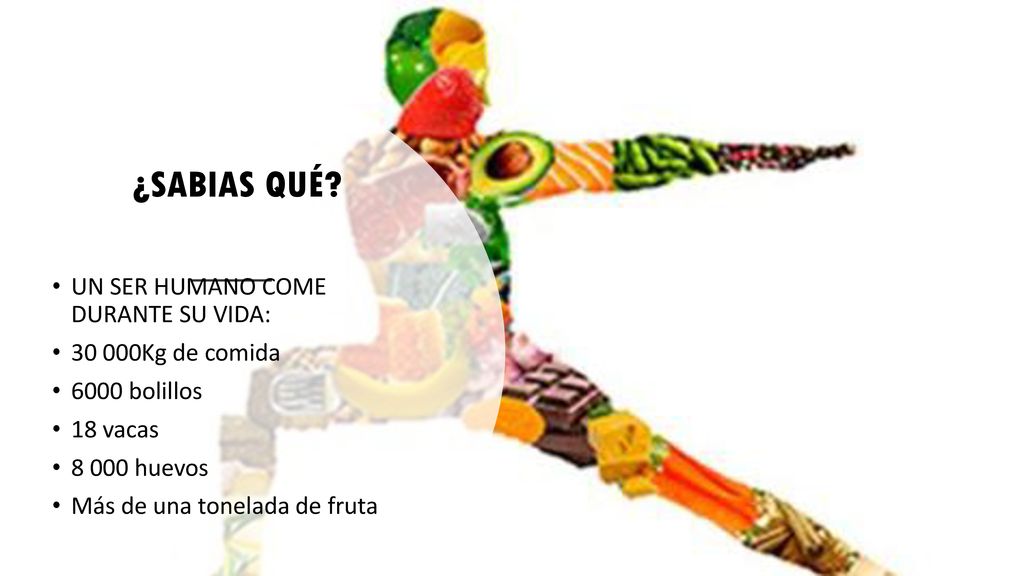 ¿SABIAS QUÉ UN SER HUMANO COME DURANTE SU VIDA: Kg de comida