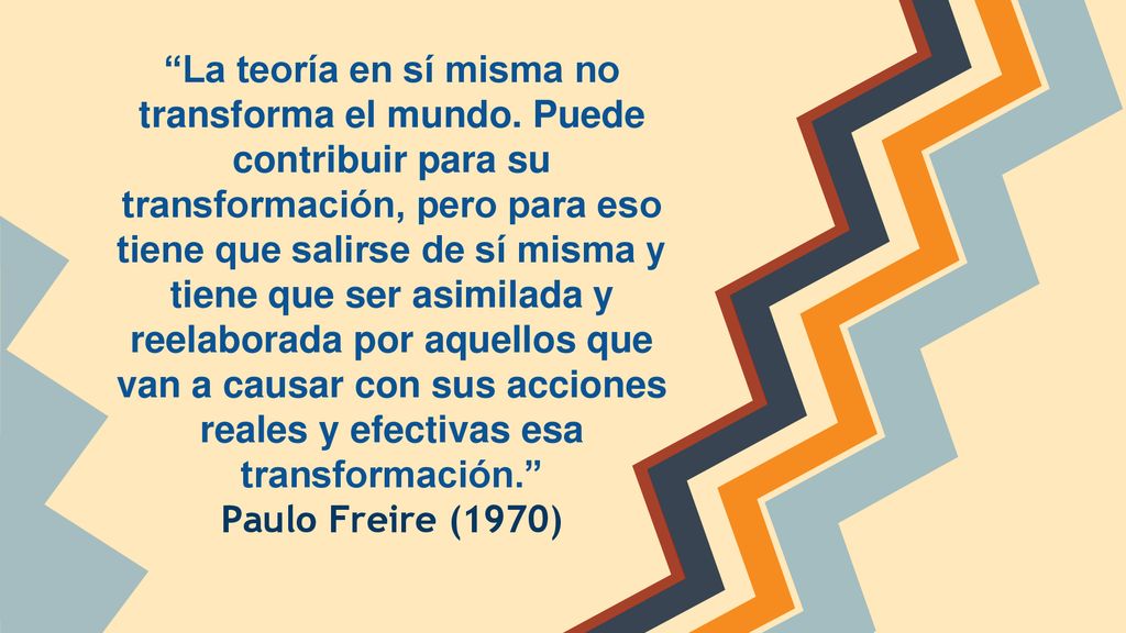 La teoría en sí misma no transforma el mundo