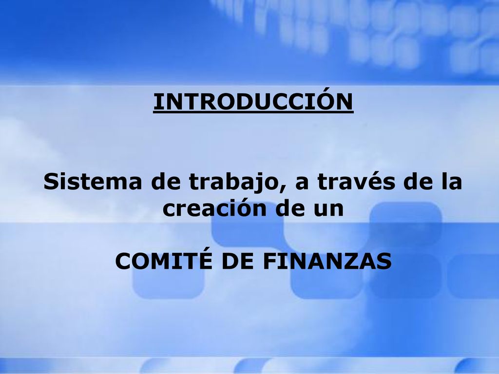 Sistema de trabajo, a través de la creación de un