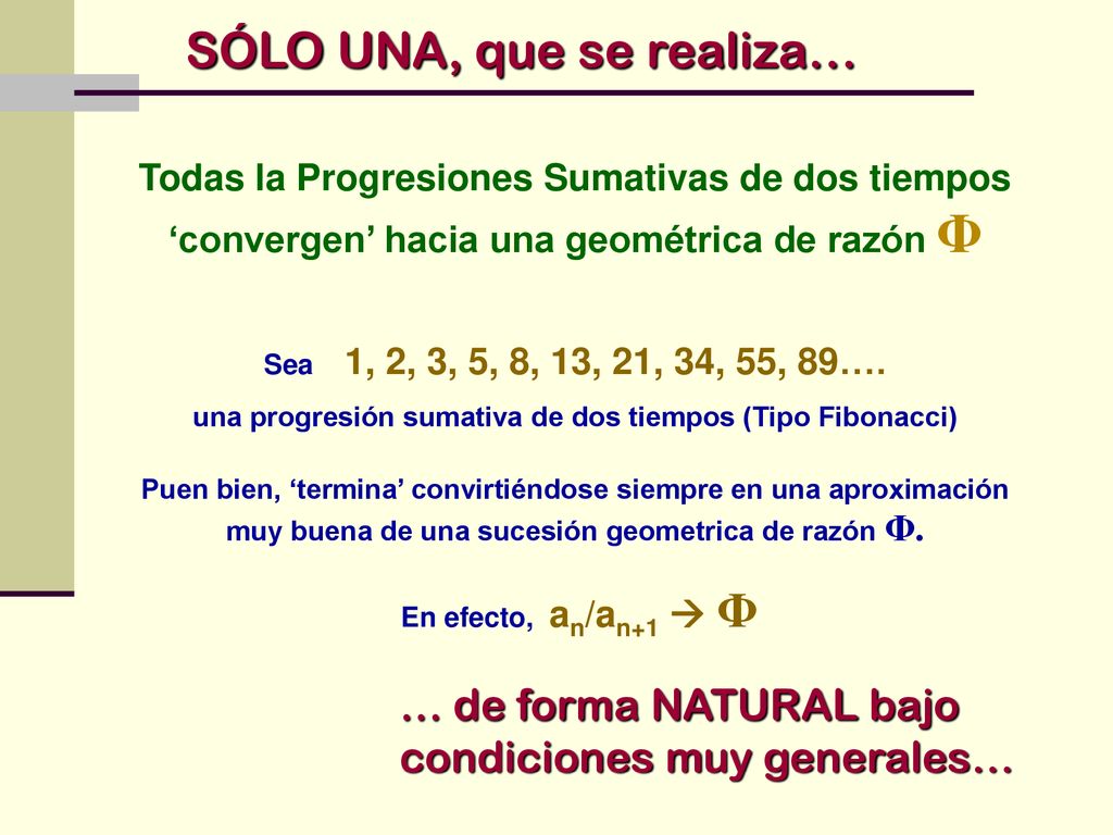 una progresión sumativa de dos tiempos (Tipo Fibonacci)